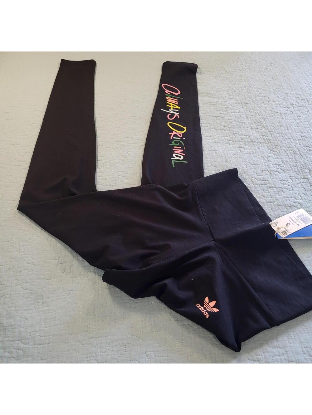 Adidas Originals "Always Original" High-Rise Leggings NWT wide waist band 14" SM